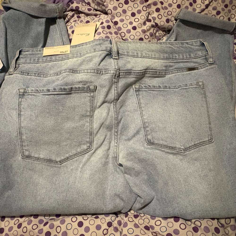 KanCan High Rise Boyfriend Jeans - Denim Blue - Picture 3 of 8